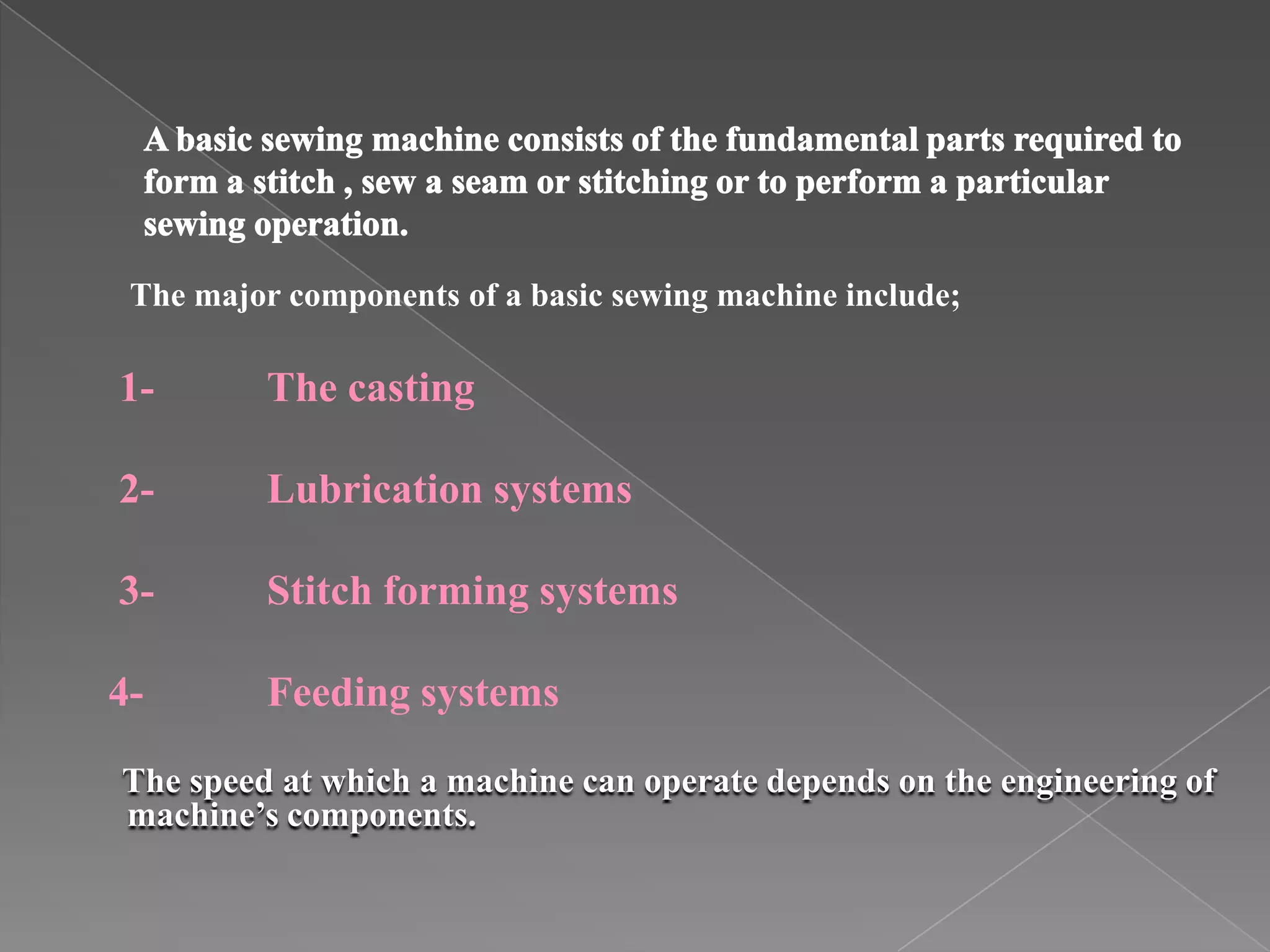 Sewing Machines Stitch Fundamentals | PPTX