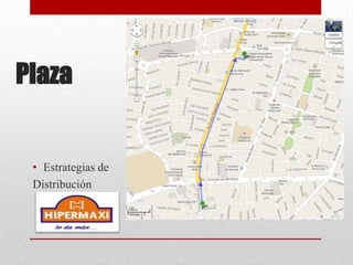Plaza

• Estrategias de
Distribución

 