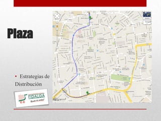 Plaza

• Estrategias de
Distribución

 