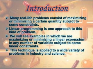 LINEAR PROGRAMMING | PPTX