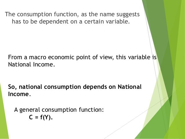 Consumption And Investment Function