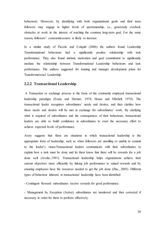 Impact of Immediate Leadership Style on Employee Performance with ...