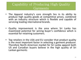 srilankan apparel industry