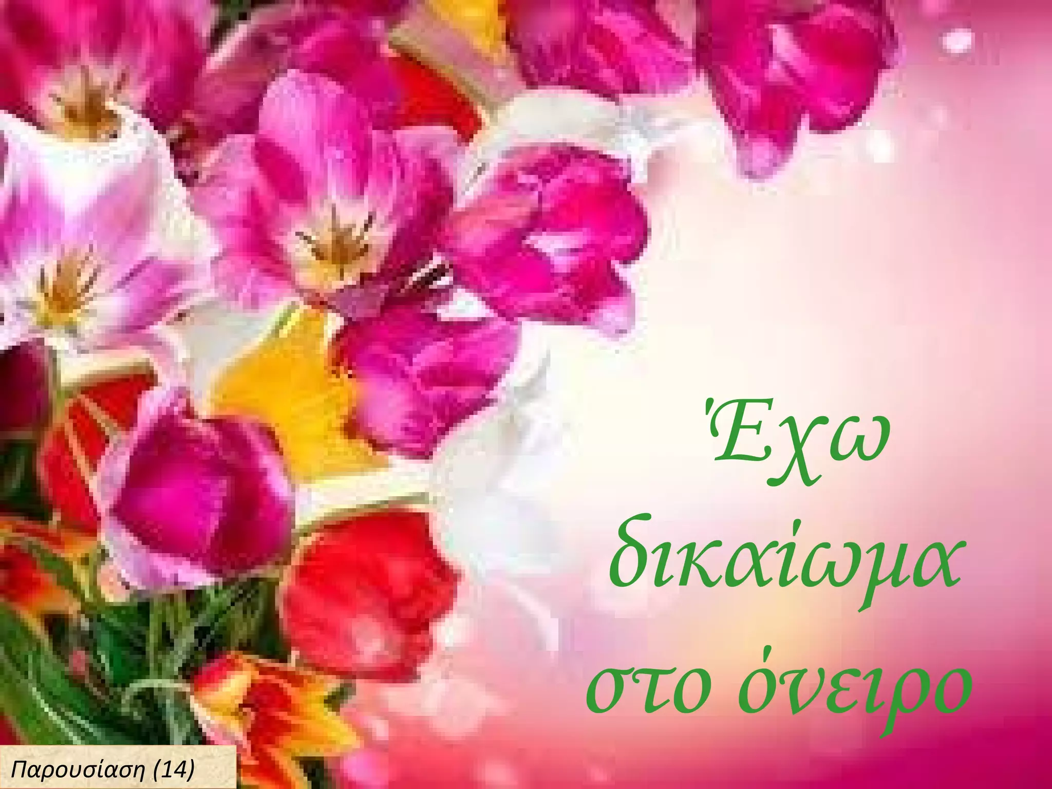 Έχω
δικαίωμα
στο όνειρο
Παρουσίαση (14)Παρουσίαση (14)
 