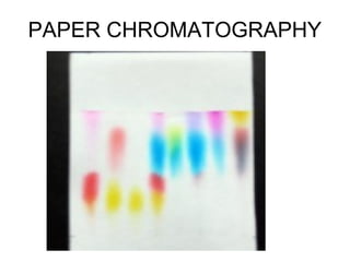 PAPER CHROMATOGRAPHY
 