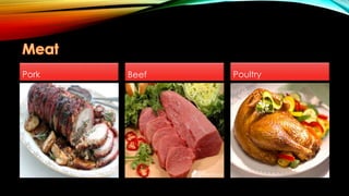 Pork Beef Poultry
 