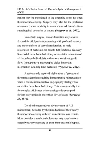 Ttt Roles Role of thrombolyitc therapy in ttt of ALI | DOC