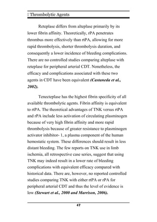 Role of thrombolyitc therapy in ttt of ALI | DOC