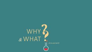 WHY?WHAT& (it is and isn’t)
 