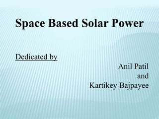 Space Based Solar Power | PPTX
