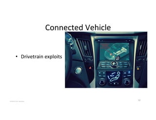 Connected'Vehicle'
•  Drivetrain'exploits'
32'COPYRIGHT'2015,'Hadi'Nahari'
 
