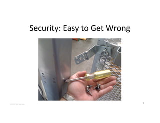 Security:'Easy'to'Get'Wrong'
COPYRIGHT'2015,'Hadi'Nahari'
3'
 