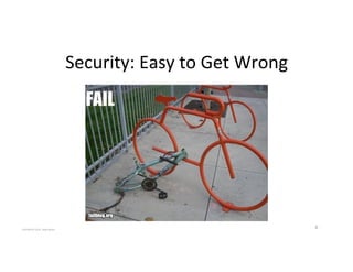 Security:'Easy'to'Get'Wrong'
COPYRIGHT'2015,'Hadi'Nahari'
6'
 