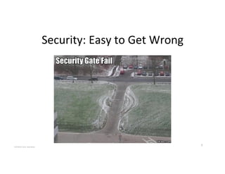 Security:'Easy'to'Get'Wrong'
COPYRIGHT'2015,'Hadi'Nahari'
7'
 