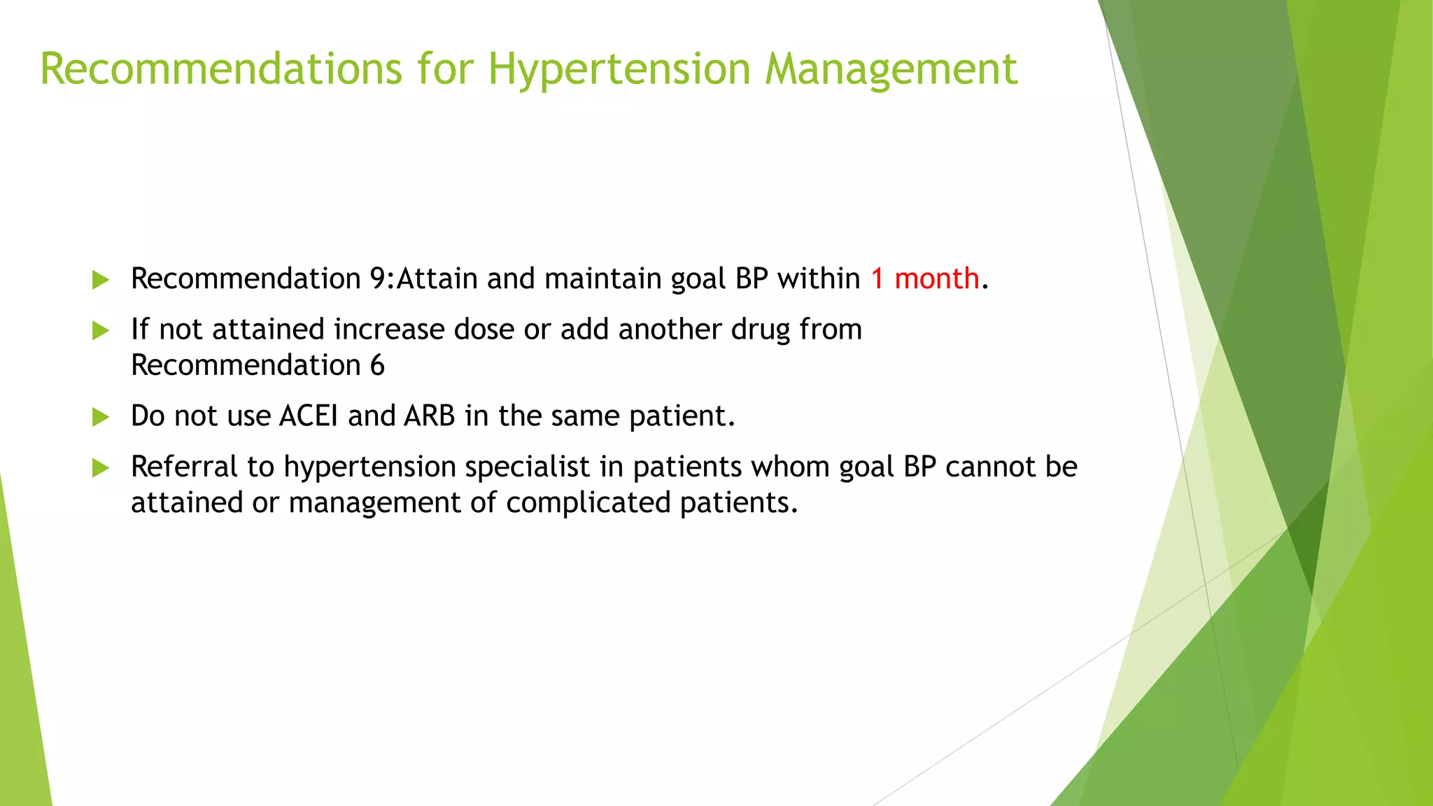 Hypertension Guidelines JNC 8 | PPTX