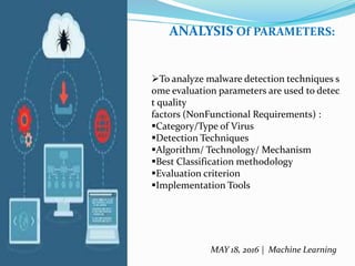 Malware Detection Using Machine Learning Techniques | PPTX | Computing ...