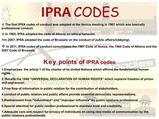Ipra Api Apex Bodies of Public Relations(in india and Internationally) | PPTX