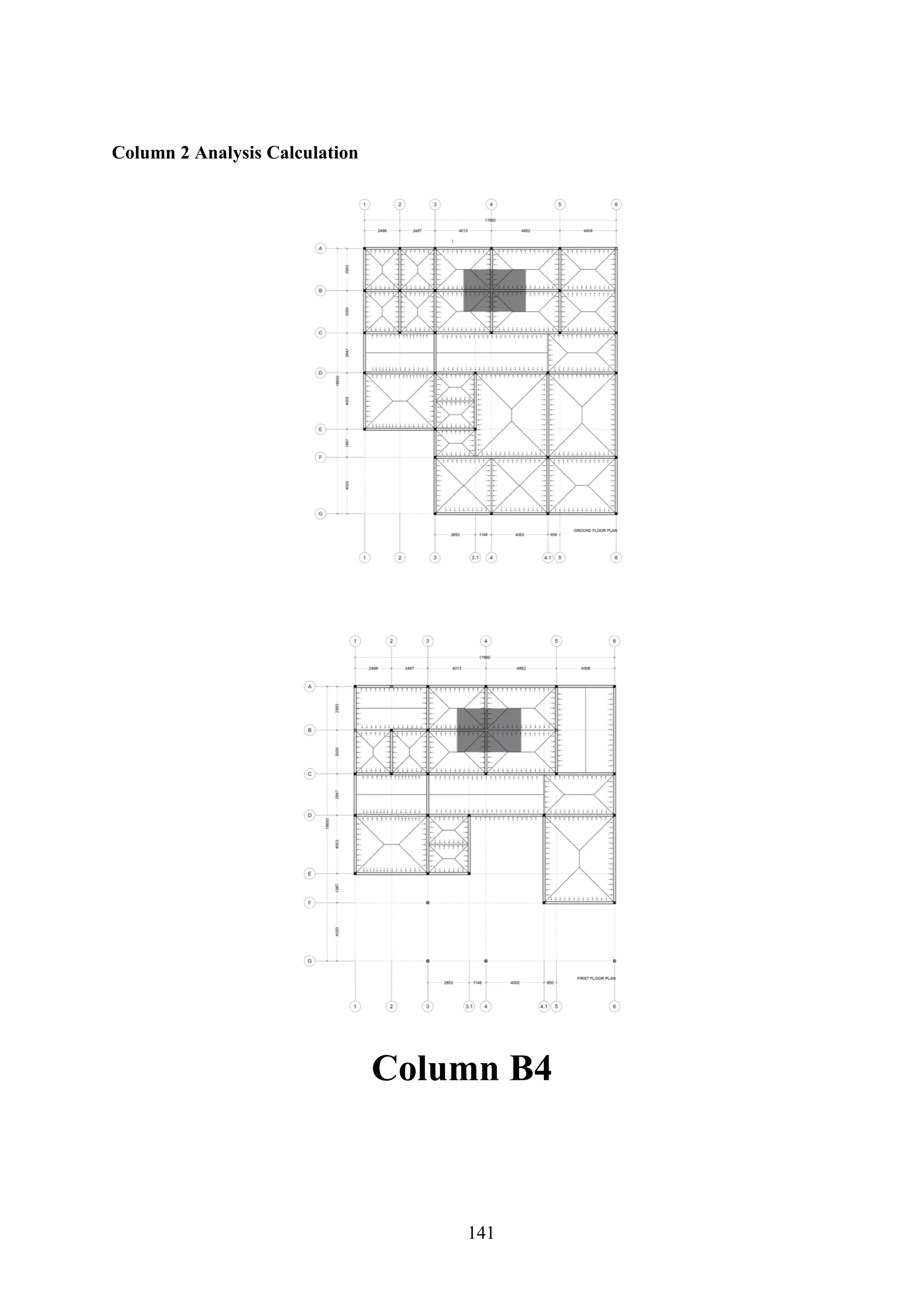 Column 2 Analysis Calculation
Column B4
141
 