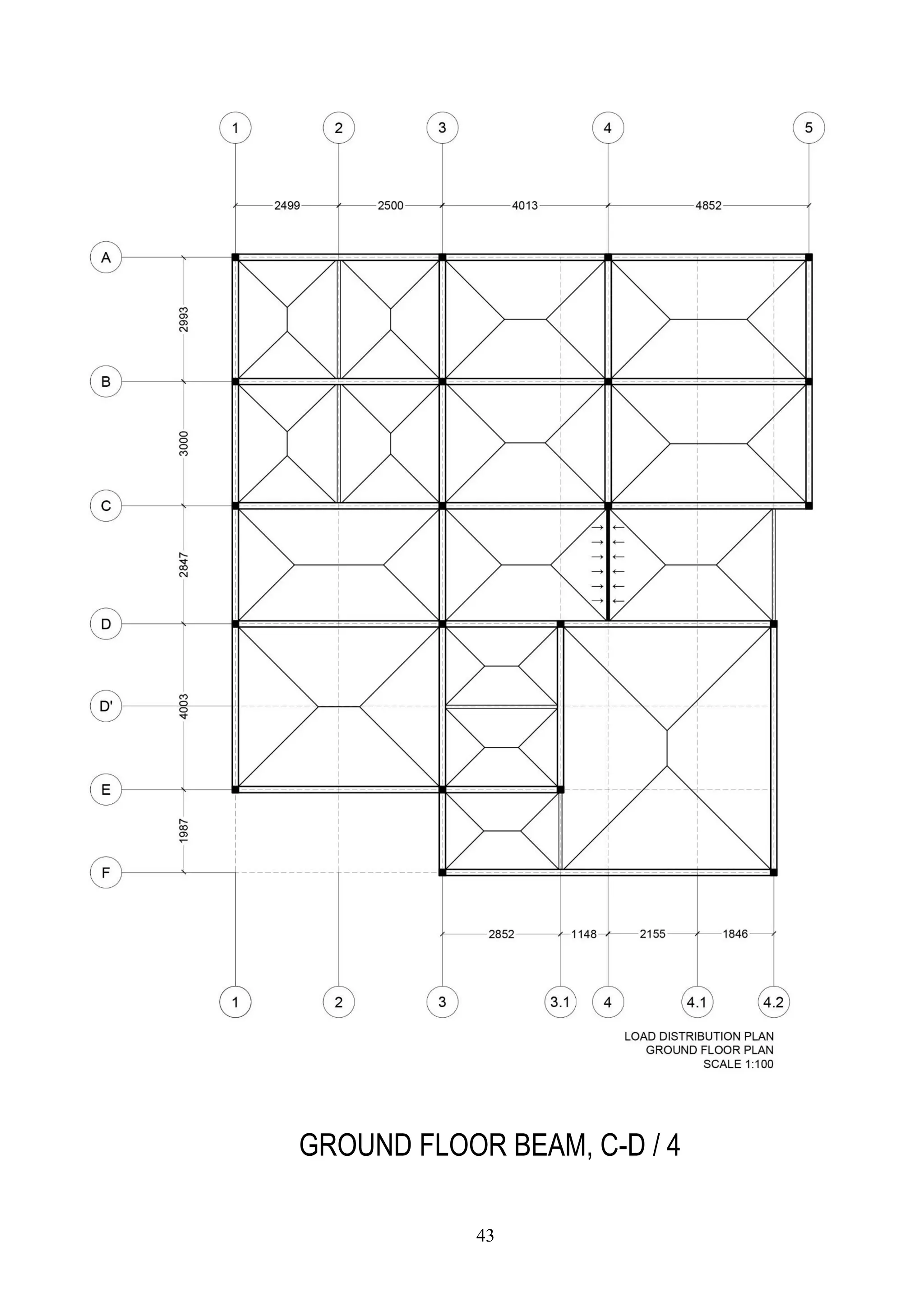GROUND FLOOR BEAM, C-D / 4
43
 