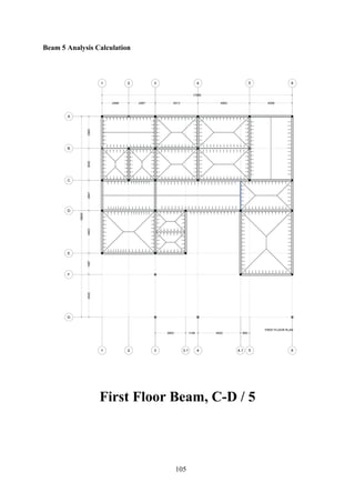 Beam 5 Analysis Calculation
First Floor Beam, C-D / 5
105
 