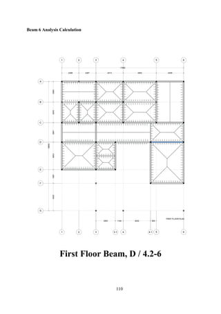 Beam 6 Analysis Calculation
First Floor Beam, D / 4.2-6
110
 