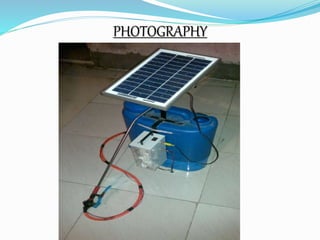 Solar spray pump with home lighting system