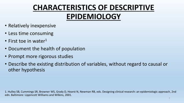 Descriptive Epidemiology Ppt : Describing Epidemiologic Data – NYELIS