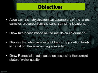 Physio-chemical parameters of a canal | PPT