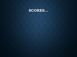 SCORES…
 