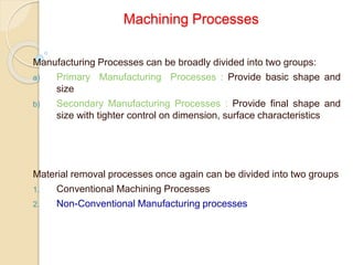 Non Conventional Machining Processes | PPT