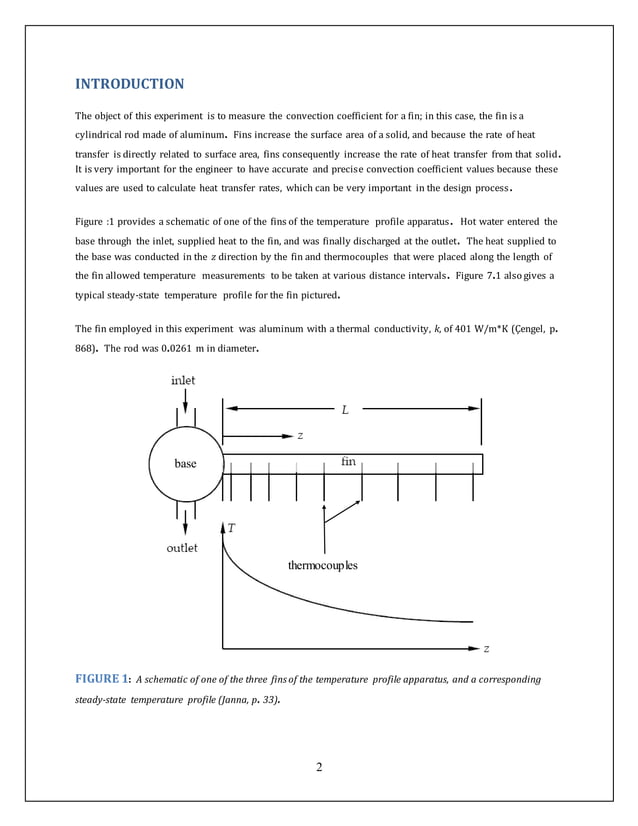 Lab Report Conduction With Free Convection