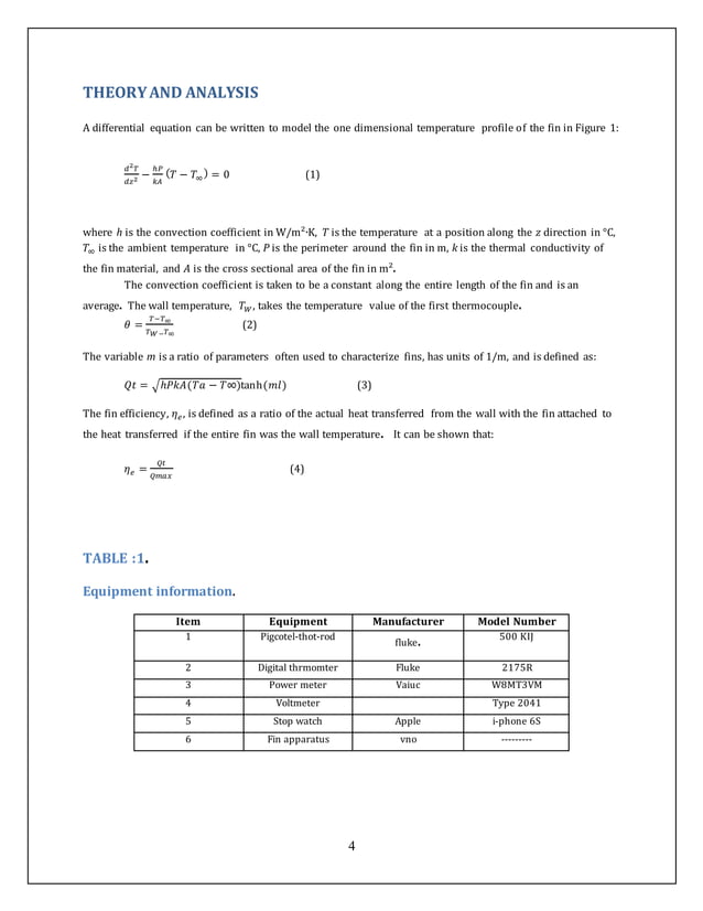 Lab Report Conduction With Free Convection