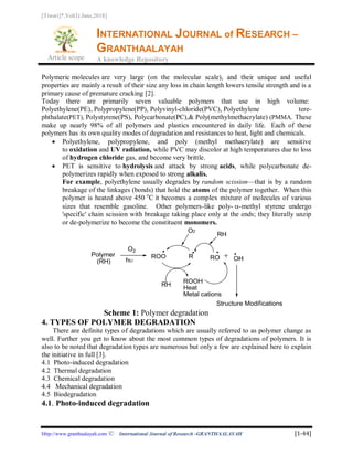 RECENT DEVELOPMENT OF BIODEGRADATION TECHNIQUES OF POLYMER | PDF