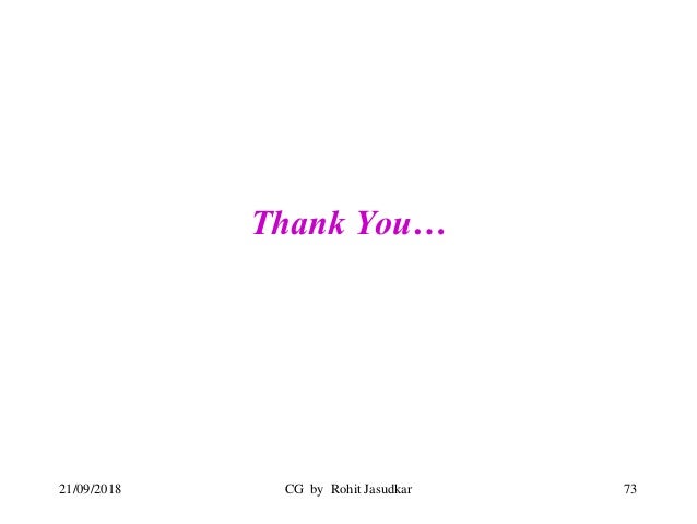 Computer Graphics (Hidden surfaces and line removal, Curves and surfa…