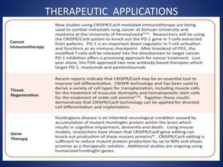 THERAPEUTIC APPLICATIONS
 