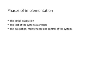 Development and Implementation of MIS and Information requirement | PPTX