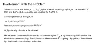 High Tc superconductor based on perovskite oxide | PPTX
