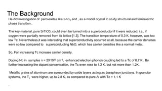 High Tc superconductor based on perovskite oxide | PPTX