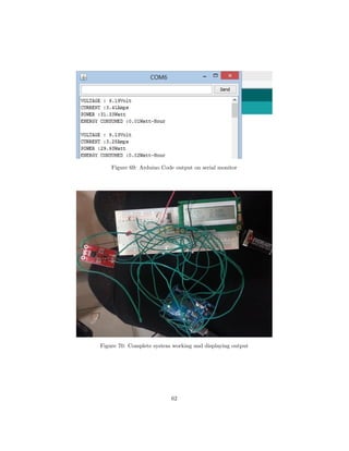 Figure 69: Arduino Code output on serial monitor
Figure 70: Complete system working and displaying output
62
 