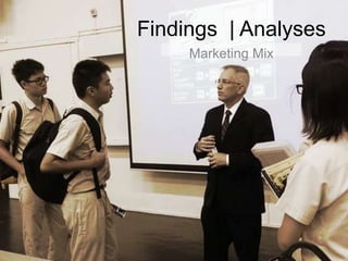 Findings | Analyses
Marketing Mix
 