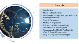 Nanotechnology Drug delivery systems for antibacterial treatments | PDF