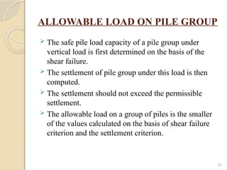 presenation on pile and pile cap design rcc | PPTX