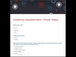 Audience Questionnaire Evaluation - Music Video