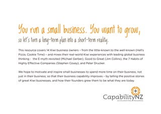 You run a small business. You want to grow,
so let’s turn a long-term plan into a short-term reality.
This resource covers...
