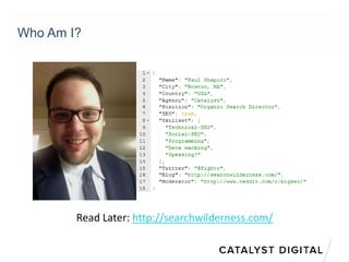 Who Am I?
Read Later: http://searchwilderness.com/
 