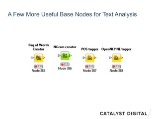 A Few More Useful Base Nodes for Text Analysis
 