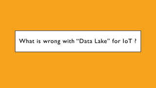What is wrong with “Data Lake” for IoT ?
 