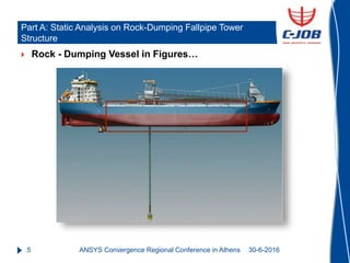 5
 Rock - Dumping Vessel in Figures…
Part A: Static Analysis on Rock-Dumping Fallpipe Tower
Structure
30-6-2016ANSYS Conv...