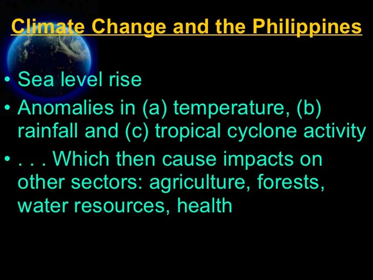 Essay about global warming in the philippines