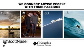 WE CONNECT ACTIVE PEOPLE
WITH THEIR PASSIONS
@ScottNasell
 